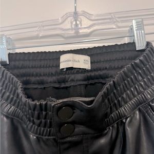 Abercrombie leather-like joggers. Only worn once